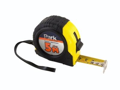 Рулетка 5м с фиксатором ПВХ корпус Park