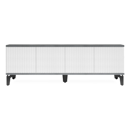 Тумба под телевизор на ножках ROYAL 5047 эко (Металл Бруклин-Черный)