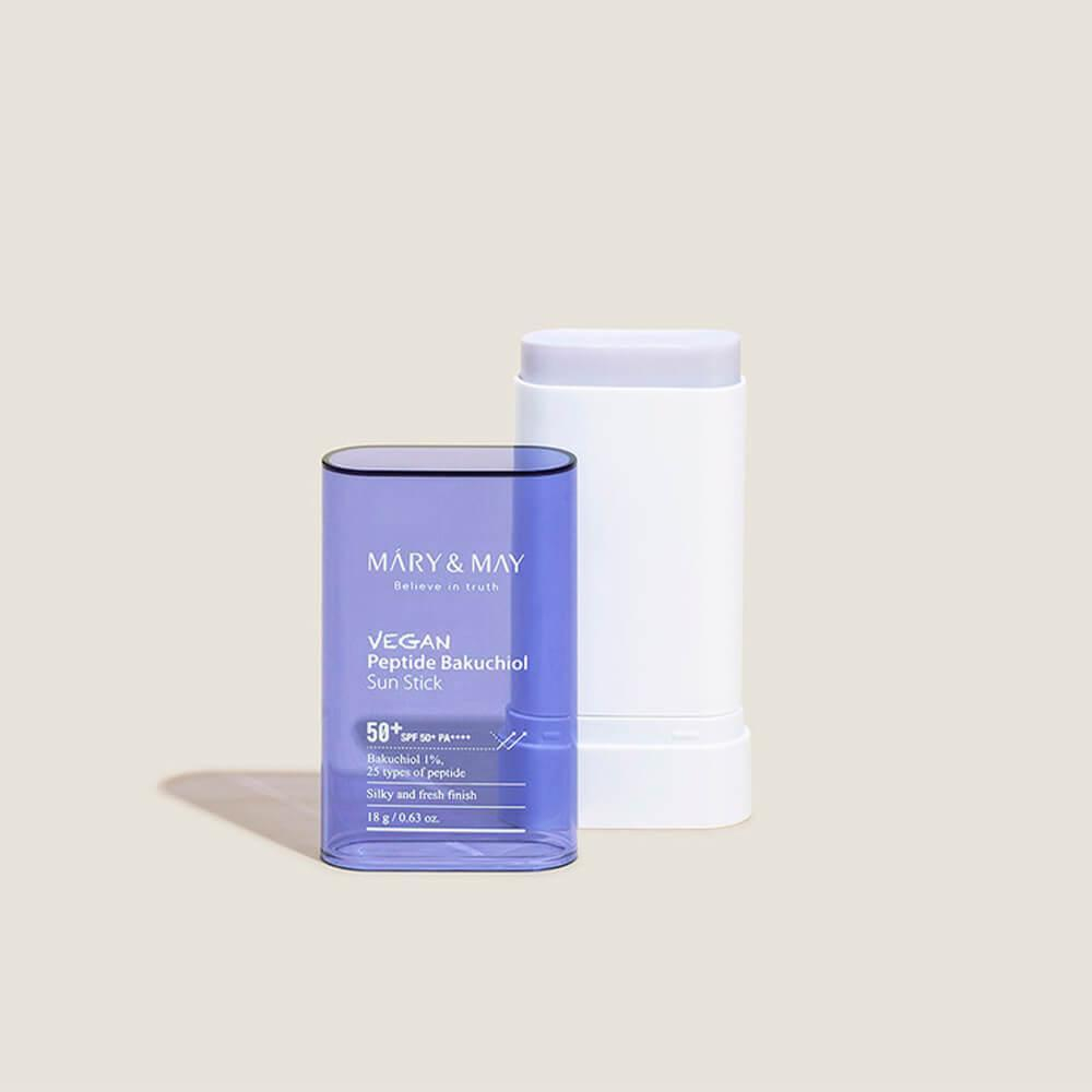 Mary&May Vegan Peptide Bakuchiol Sun Stick SPF50+ PA++++ антивозрастной солнцезащитный стик с пептидами