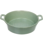 Форма керамическая для запекания «Акварель» 20,5*17*5,5см, нежно-зеленая