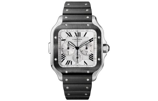 CARTIER SANTOS DE Mechanical Movement 100m Water Resistance Men"s Watches Watch 43.3*51.3mm White Dial
