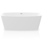 Ванна отдельностоящая TENDER MINI, 155х80, слив-перелив Click-Clack тип F, белая/белая, BT-TEMI15580FF-BNBN