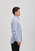 Рубашка мужская Лен LIGHT BLUE
