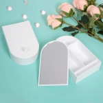 Зеркало настольное с органайзером для украшений «Beauty», цвет белый, зеленый, розовый, 17*10,5*4см