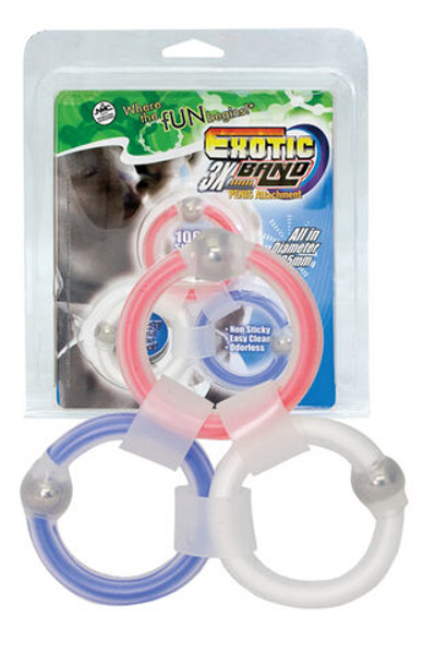 Набор разноцветных эрекционных колец