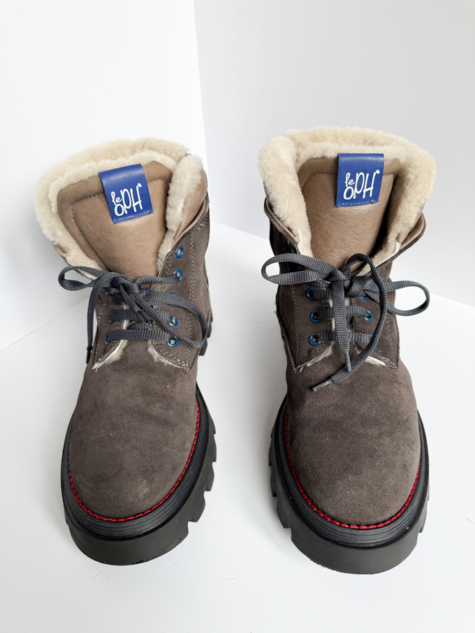 Замшевые ботинки Leoph нат. мех, 38