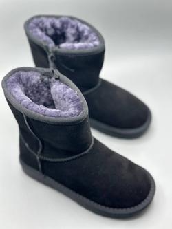 Детские зимние чёрные угги Buba Black Violet
