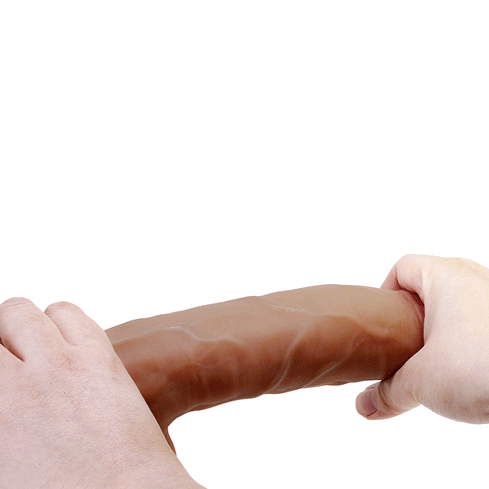 Телесный фаллоимитатор-гигант 25,5см с мошонкой на присоске Pretty Love Mendel 10 BW-008142N