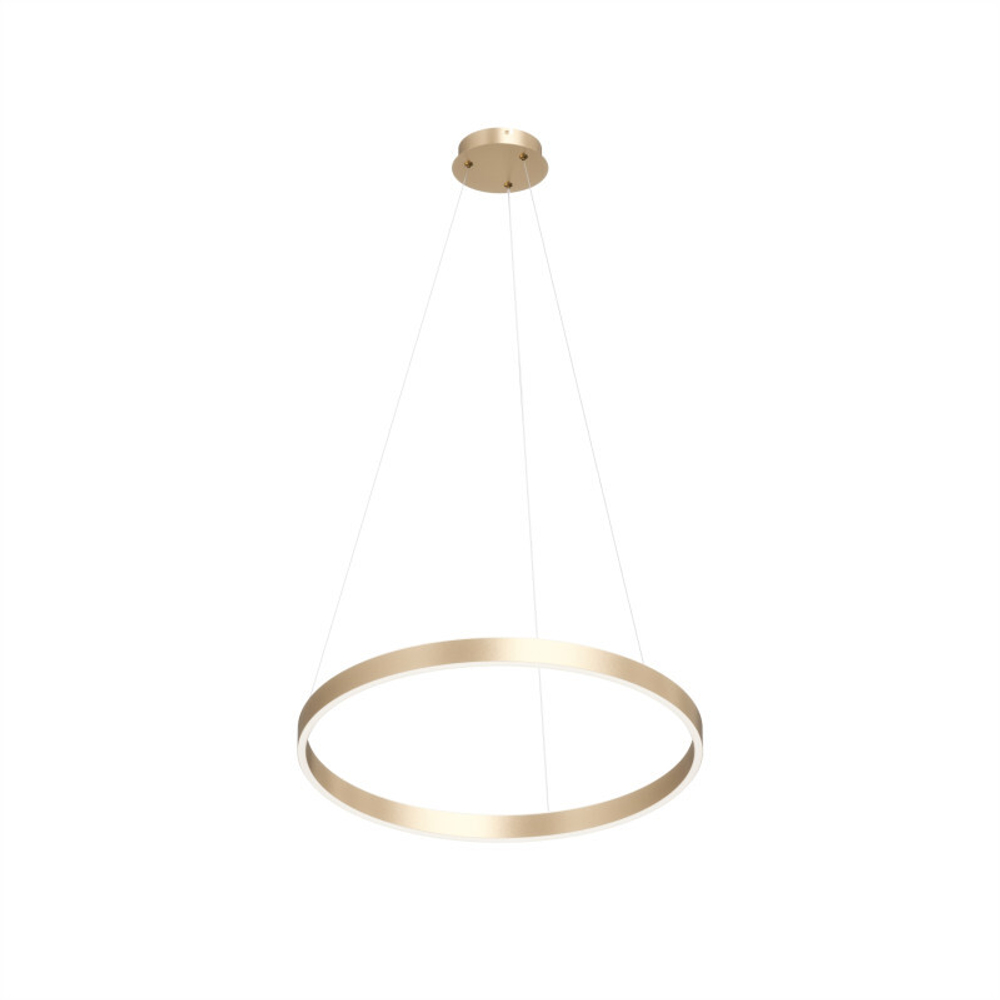 Светильник подвесной RAYDIA, 60 Вт, 3000–4000К, ?800?1500 мм, металл+акрил, матовое золото, свет вверх/вниз