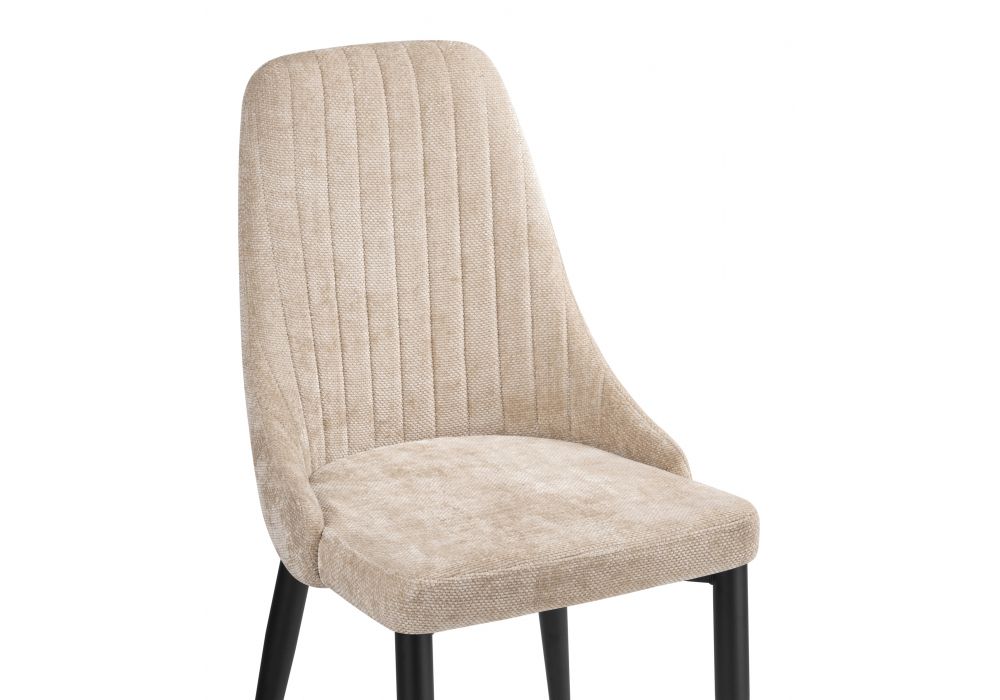 Стул на металлокаркасе Kora black / beige