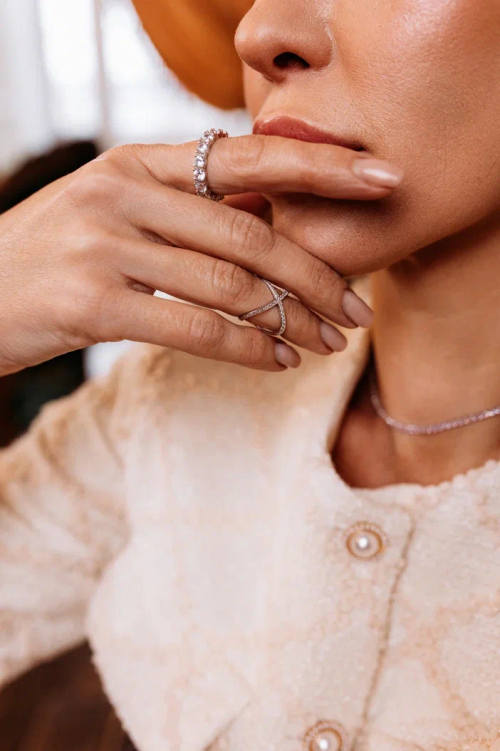 Кольцо "Дорожка" с крупными камнями