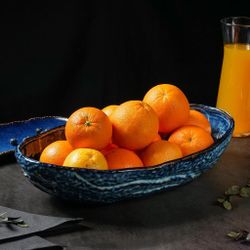 Блюдо овальное 44,5*27 см h10 см 4 л Aqua Blue Style Buffet P.L. [1]