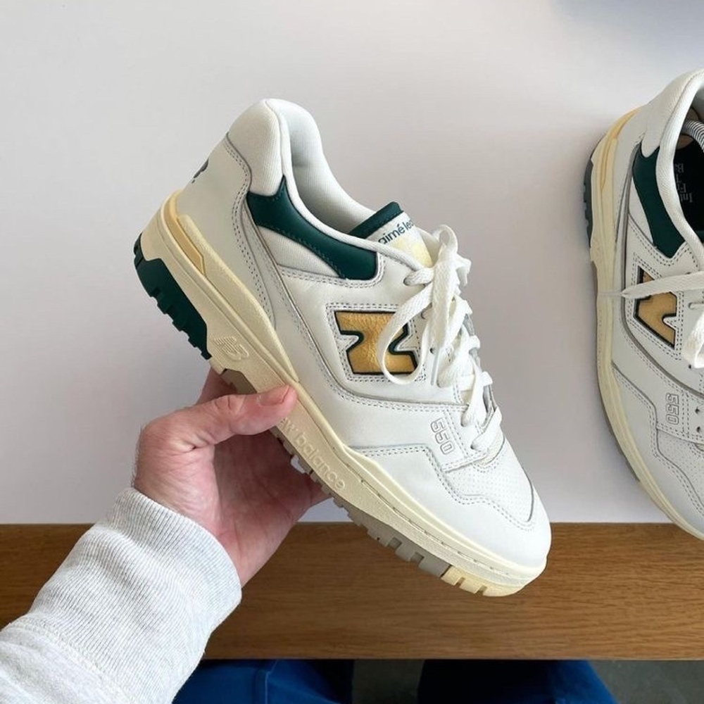 New Balance 550 x Aime Leon “White Oxford Green”