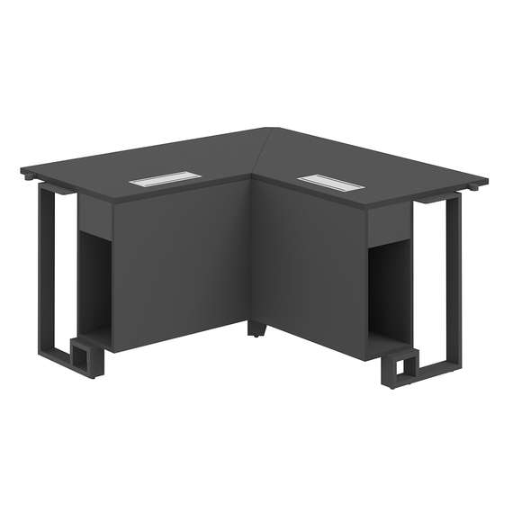 SP.0115.AN.AN.AN / Модуль угловой 1200х1200х750 / столешница:антрацит, подстолье:антрацит, металлокаркас:антрацит, лючок:серый