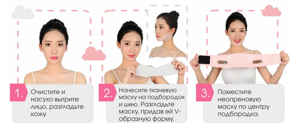 Rubelli Beauty face premium набор масок 7 шт. + бандаж для подтяжки контура лица