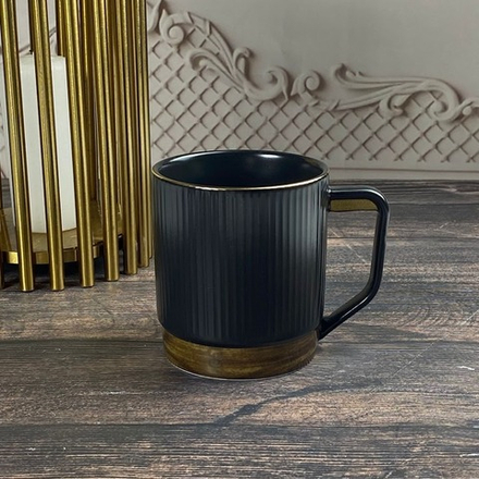 Lenardi 133-385 Кружка 420мл WOOD в под.уп.(х48)Фарфор