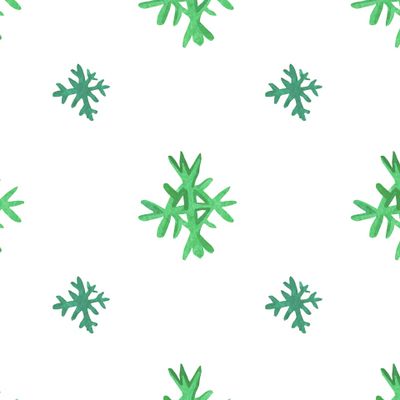 Бесшовный акварельный принт зелёным рождеством