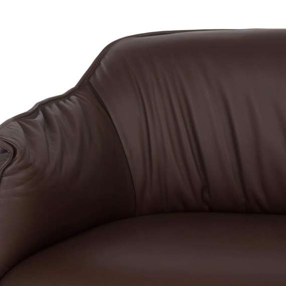 Двухместный диван Gun 150 см, тёмно-коричневая натуральная кожа