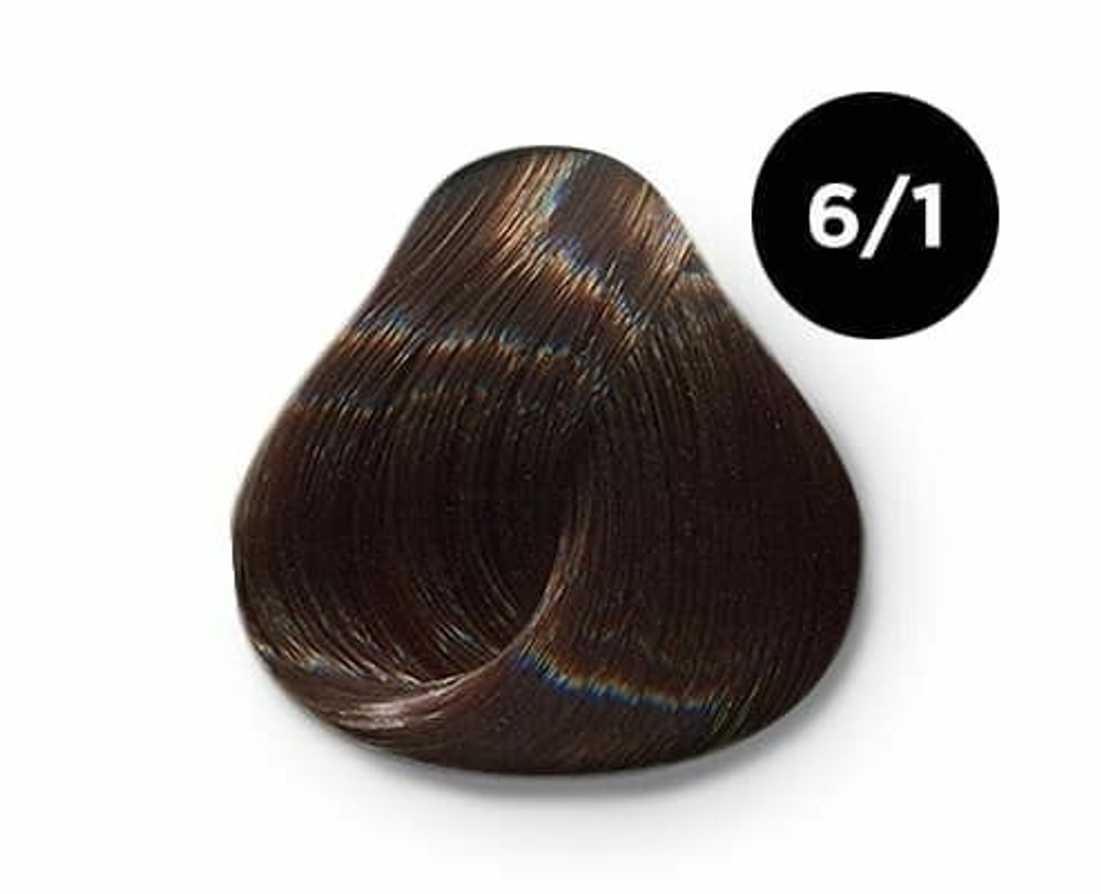 OLLIN SILK TOUCH 6/1 темно-русый пепельный 60мл Безаммиачный стойкий краситель для волос