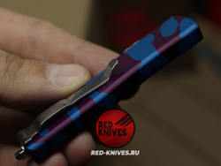 Нож Microtech UTX-70 D/E (фиолетовый тигр) эксклюзив RED-Knives RK-533