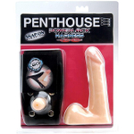 Страпон с кожаными трусиками (16 см, телесный) (Цвет: телесный)