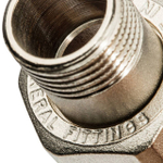 Соединение быстроразъемое (американка) STOUT - 1/2" (ВР/НР латунь никелированная, уплотнение o-ring)