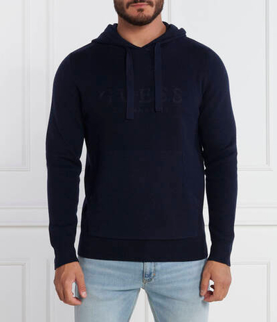 Худи ALVIN LS HOODIE LOGO SWTR GUESS - темно-синий(M3BR19 Z38V2)