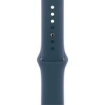 Умные часы Apple Watch Series 9 GPS, 45mm, Aluminium Case with Sport Band M/L, Silver/Storm Blue (Серебристый/Штормовой синий)