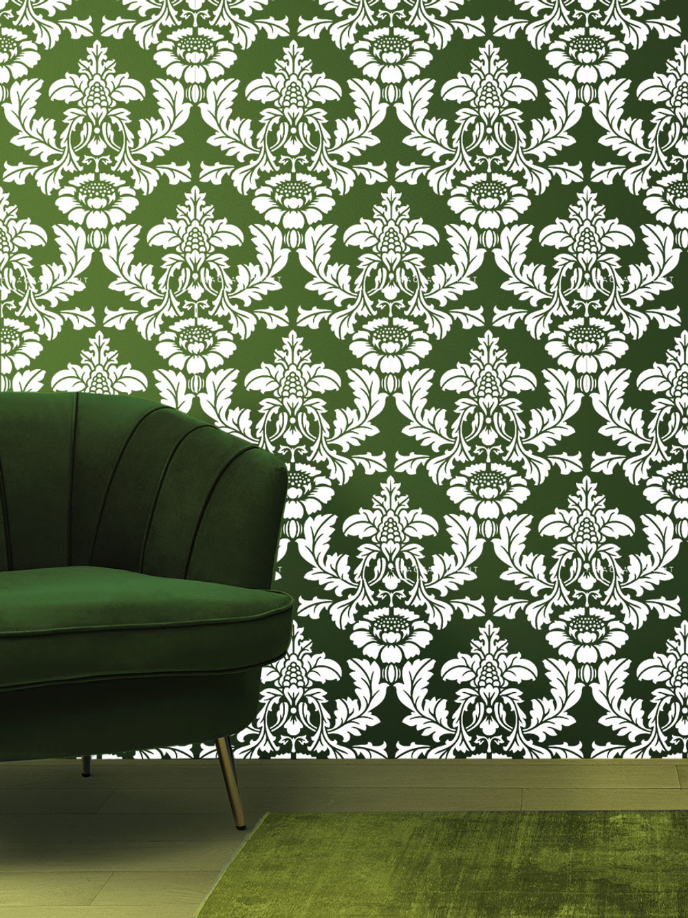 Трафарет для стен из пластика многоразовый 021