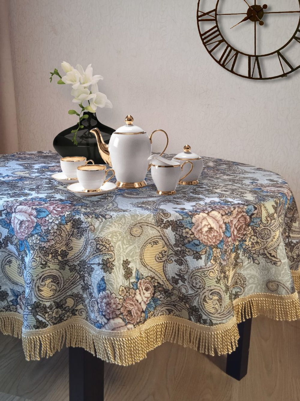 Гобеленовая скатерть Восточная D 160 см