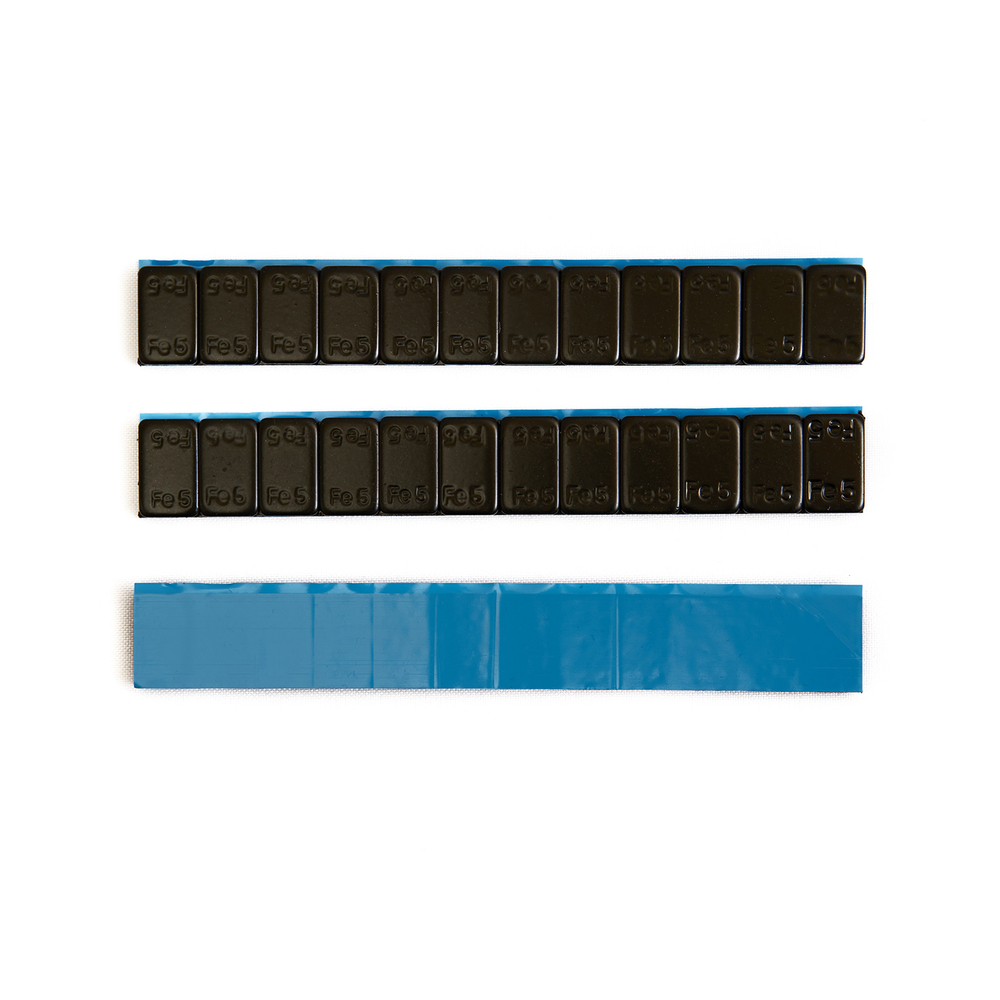 Груза клеевые "Fe" 5g*12 (50шт/кор.) черный цвет, синий скотч