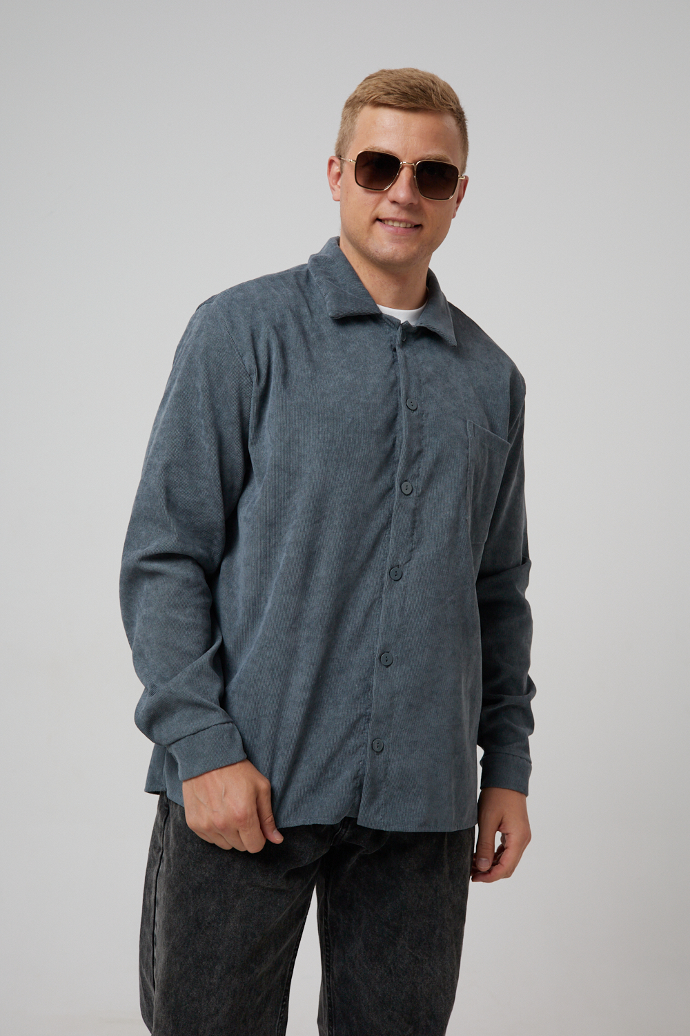 Рубашка мужская вельвет РММ-01