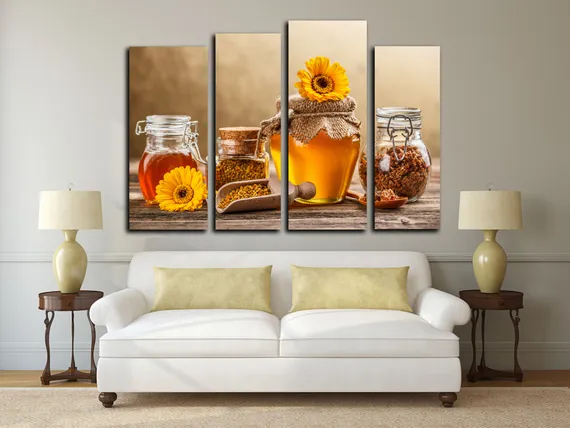 Модульная картина "Банка мёда"