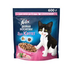 Сухой корм FELIX Двойная вкуснятина с курицей 600 гр