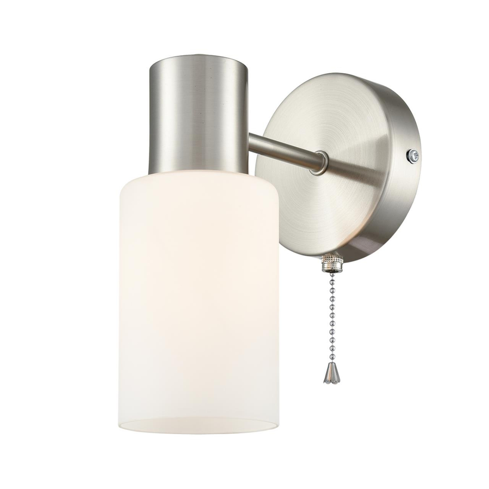 8099/1W COMFI LN26 105 никель/белый металл/стекло Бра Е14 1*40W 220V MAVE