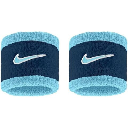 Теннисные напульсники Nike Swoosh 2P - aquarius blue/college navy/pale ivory
