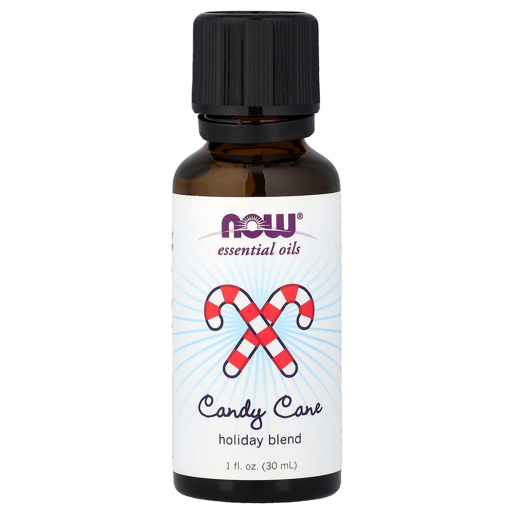 NOW Foods, Essential Oils, Праздничная смесь Candy Cane, 1 жидкая унция (30 мл)