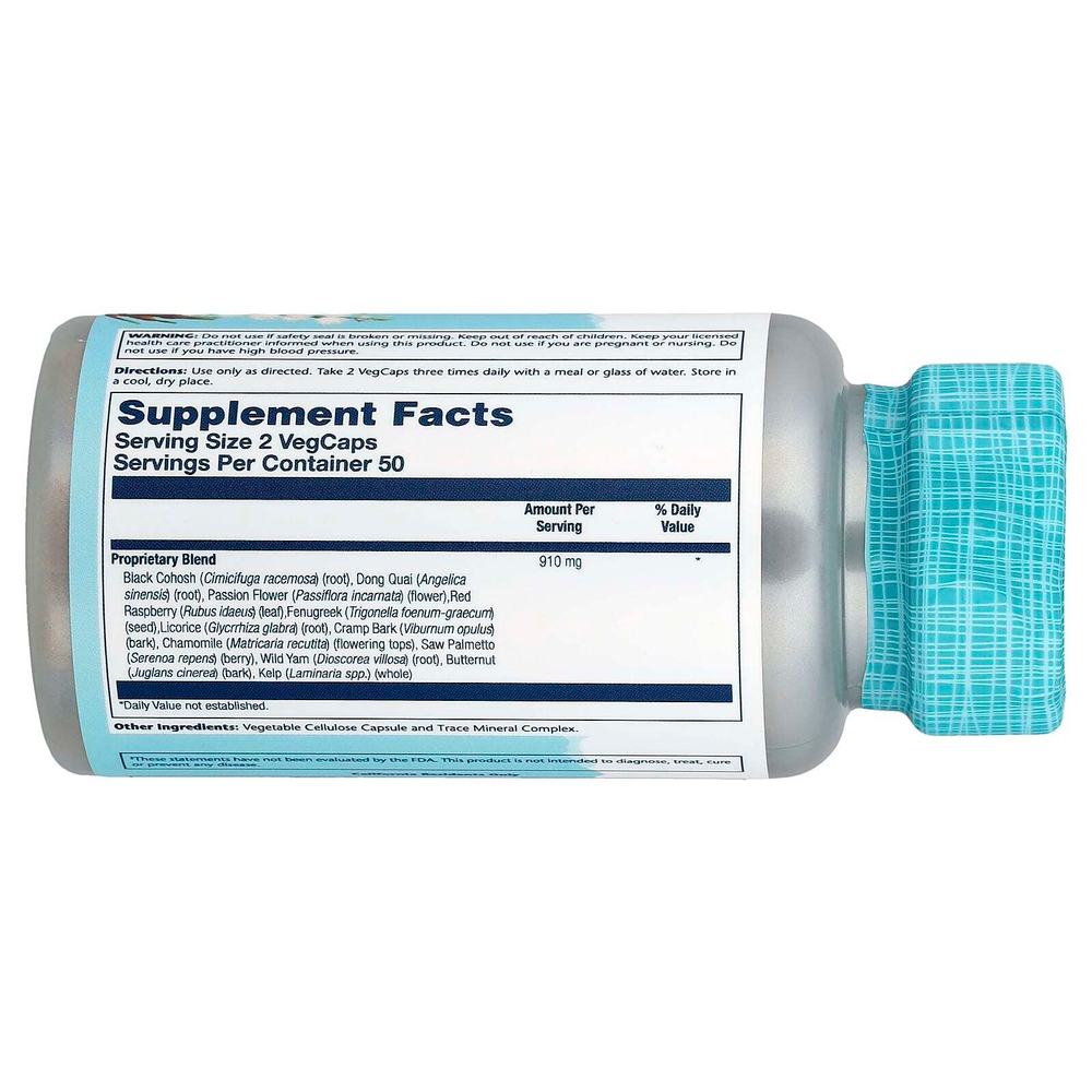 Solaray, Смесь женских гормонов SP-7C, 100 вегетарианских капсул