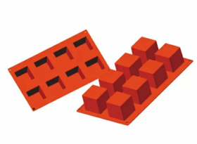 Форма силиконовая P.L. Proff Cuisine "Куб" 8 ячеек 50*50 мм, h 50 мм (30*17,5 см)