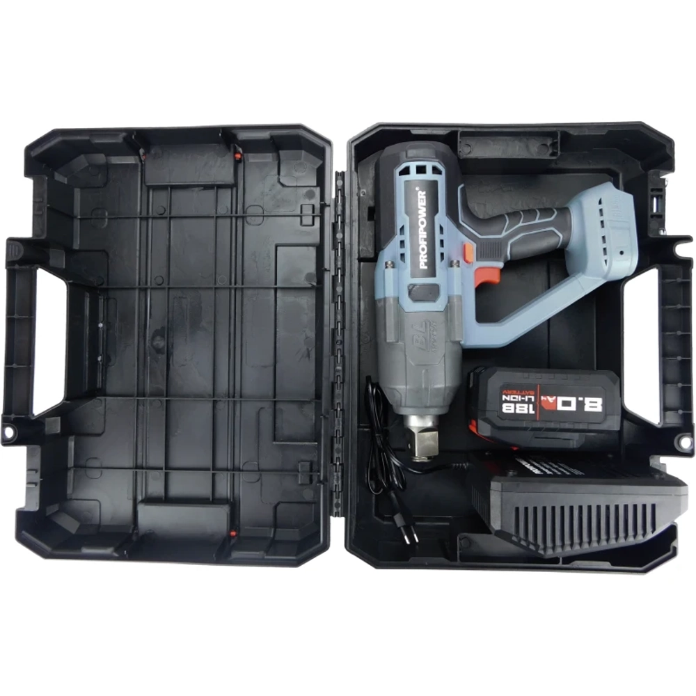 ProfiPower T-2500N аккумуляторный бесщеточный ударный гайковерт (1 x 8 Ач, ЗУ) E0189