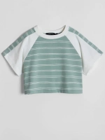 Футболка для девочки укороченная оверсайз