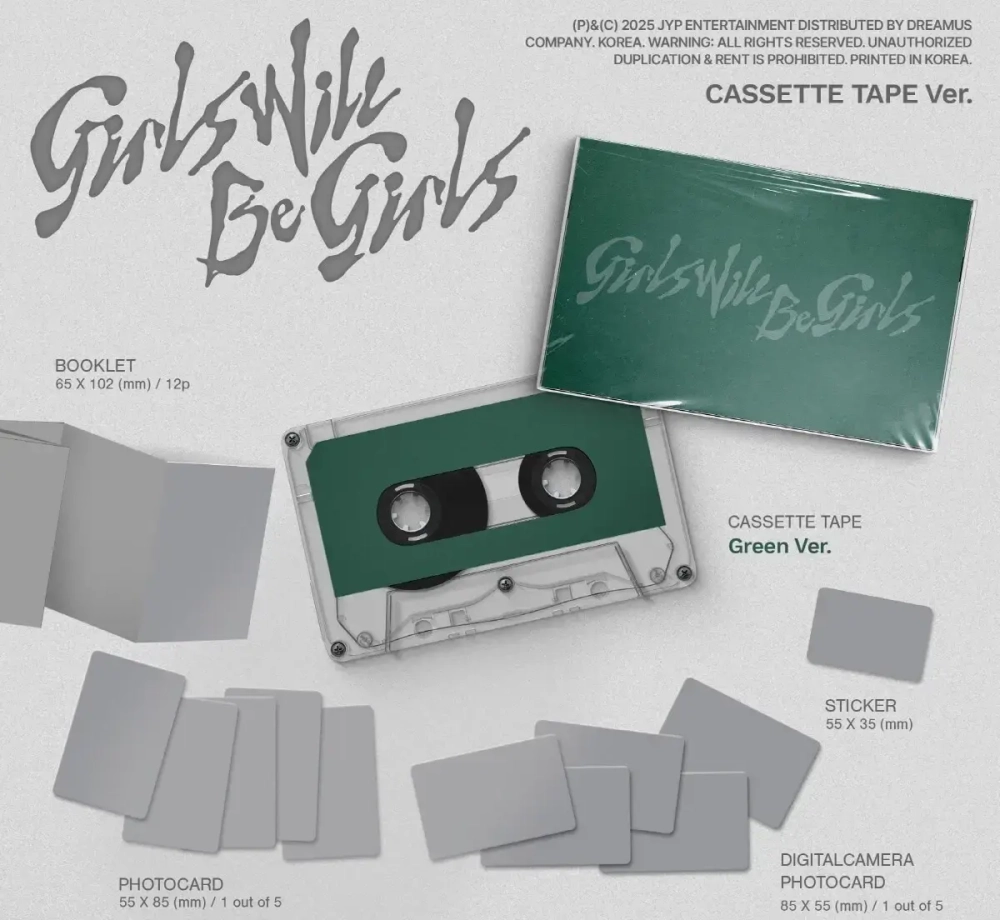 Альбом ITZY - Girls Will Be Girls [Cassette Tape ver.] (Black ver.)