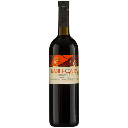 Вино мускатное Баян-сулу красное полусладкое Бахус 0,75 л