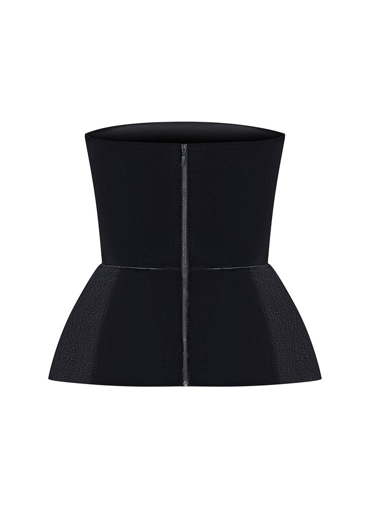 Топ корсетный из бархата с баской