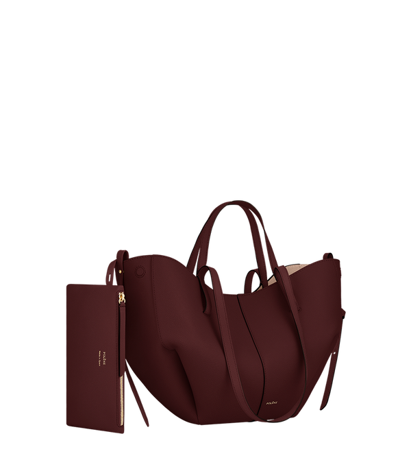 Сумка Polene Cyme Mini EDITION TEXTURED BLACK CHERRY