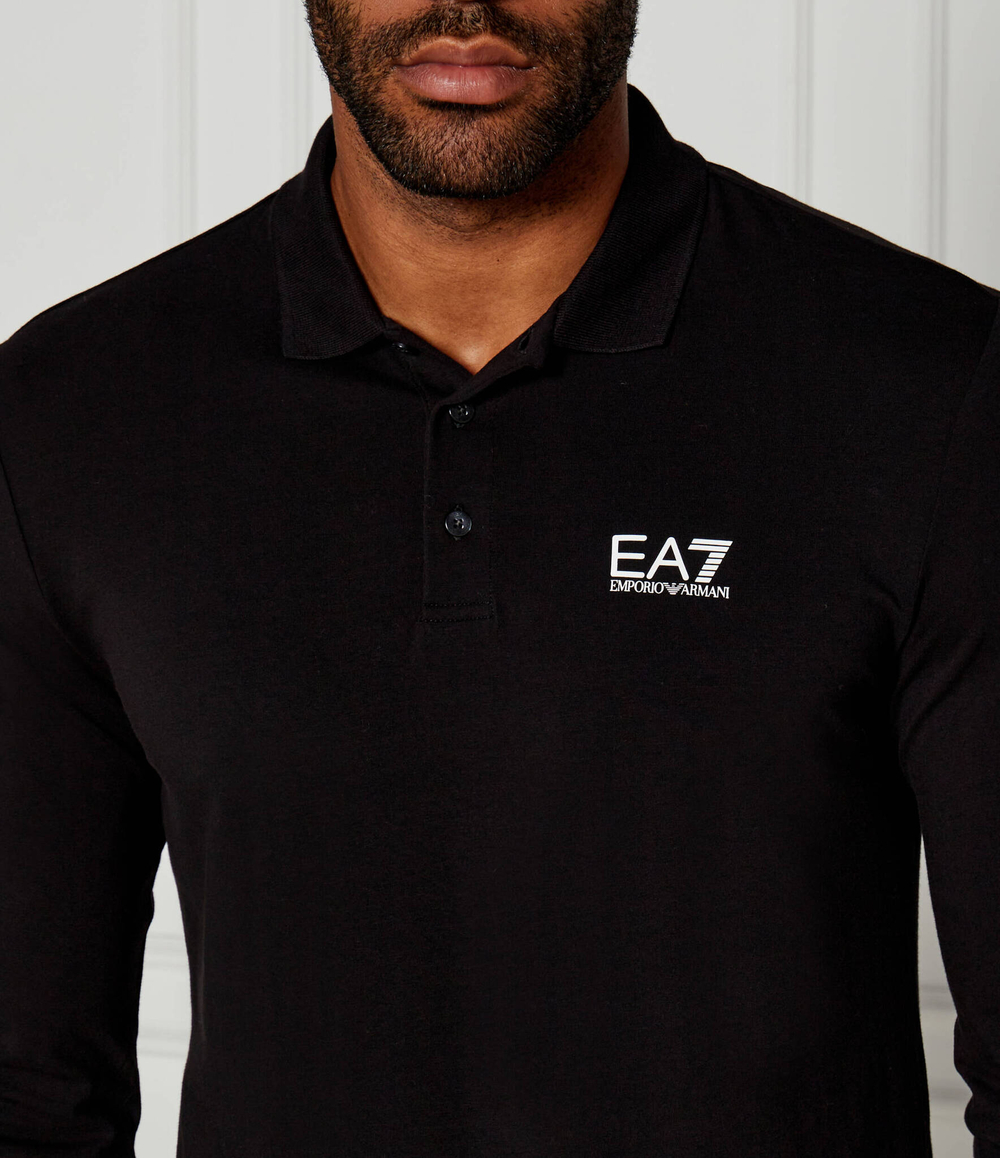 Поло EA7 - черный(8NPF15 PJVQZ)