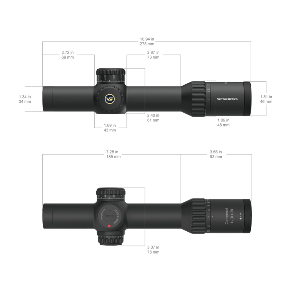 Оптический прицел Vector Optics FFP Continental x10 1-10x28 ED FFP VET-RAR