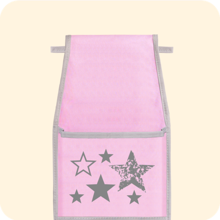 Кармашки в садик 85х20 Звезды (розовый)
