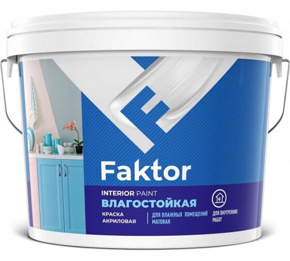 Краска В/Д 6кг интерьерная Фактор ЯК