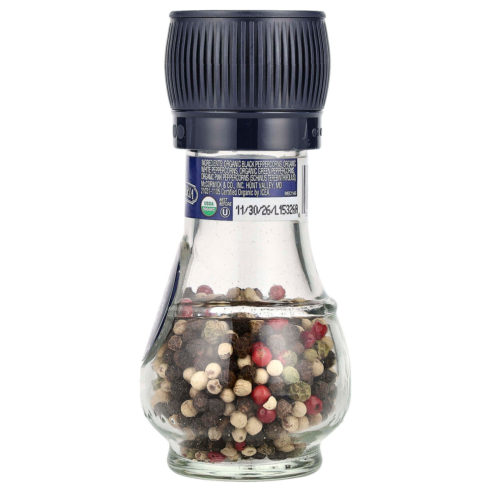 Drogheria & Alimentari, органическая мельница из 4 перцев горошком, 35 г (1,24 унции)